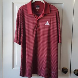 GREG NORMAN GOLF POLO SHIRT CONGRESSIONAL COUNTRY CLUB RUST RED SIZE LARGE